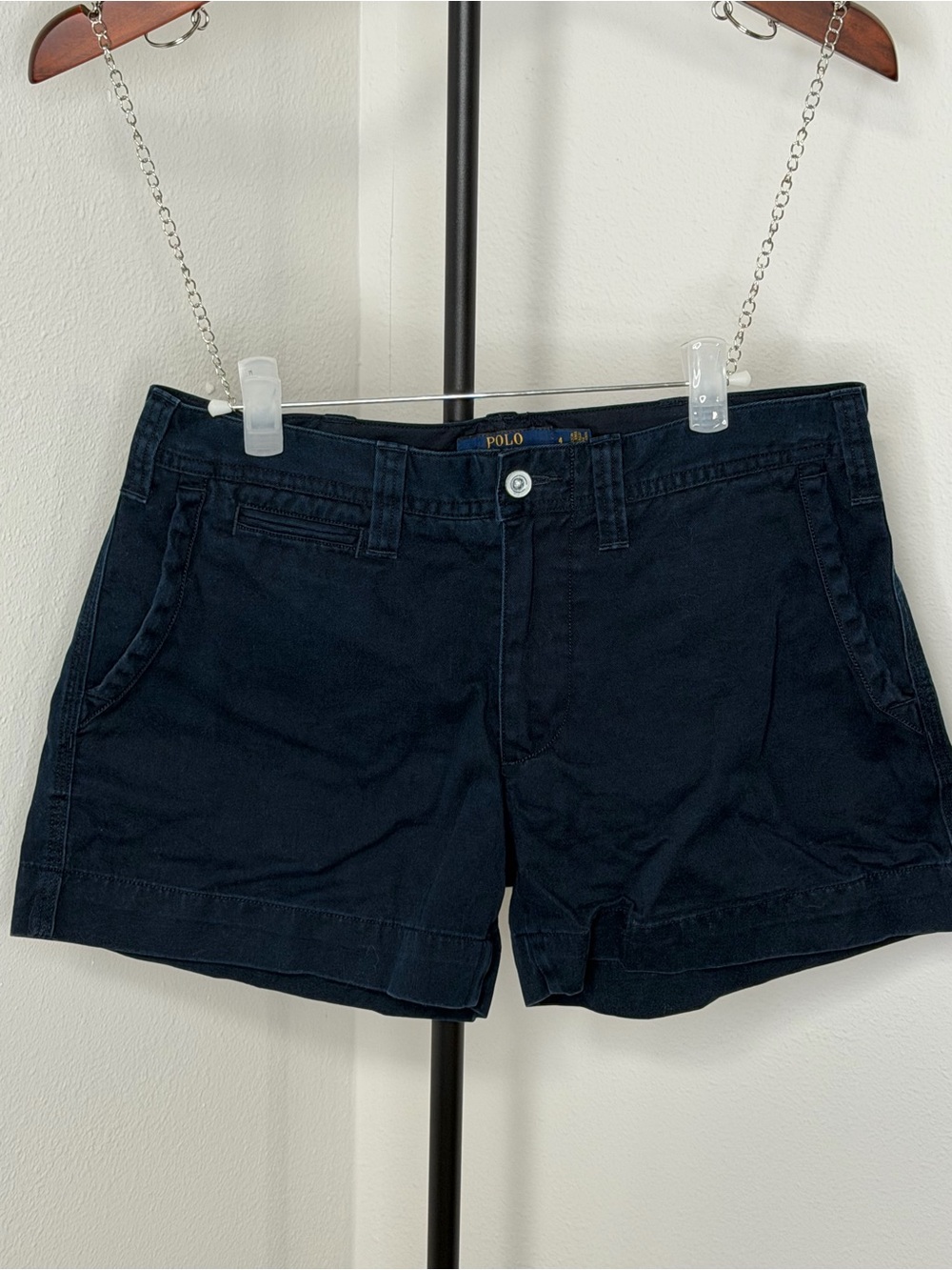 Polo by Ralph Lauren Women's Navy Cotton Chino Shorts Size 4